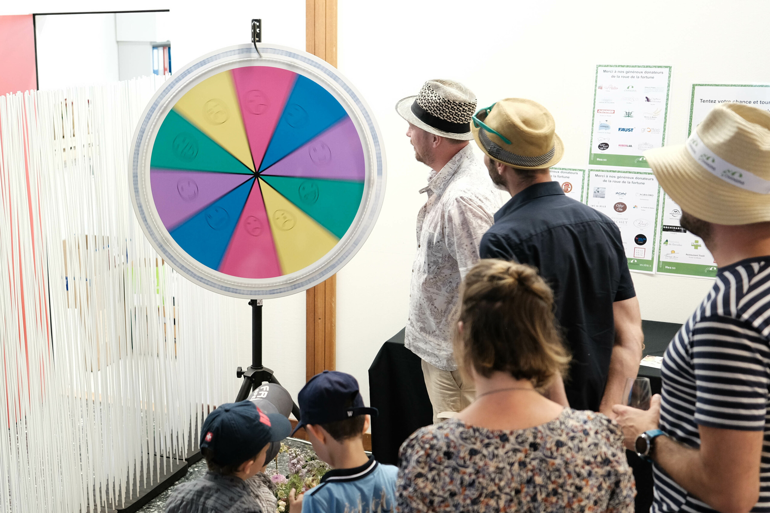 Roue de la fortune à l'occasion des 75 ans de l'école viticole et œnologique de Changins